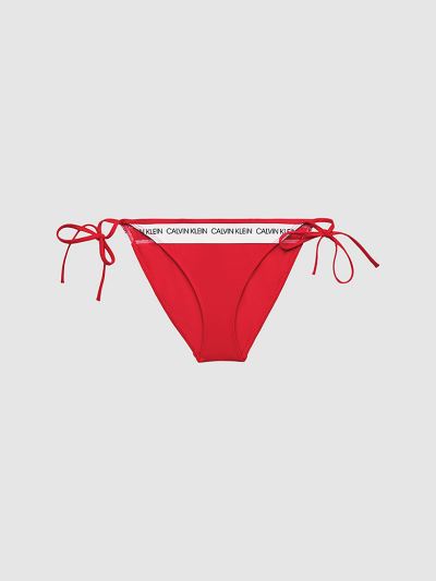 Calvin Klein Fürdőruha HU599852 | Calvin Klein CK LogoTie Side Női Bikini Alsó Piros